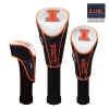Illinois Illini Nylon Graphite Golf Set of 3 Headcovers