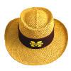 Michigan Wolverines Straw Gambler Hat