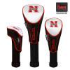 Nebraska Cornhuskers Nylon Graphite Golf Set of 3 Headcovers