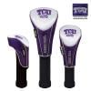 Texas Christian (TCU) Horned Frogs Nylon Graphite Golf Set of 3 Headcovers