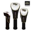 Wake Forest Demon Deacons Nylon Graphite Golf Set of 3 Headcovers