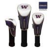 Washington Huskies Nylon Graphite Golf Set of 3 Headcovers